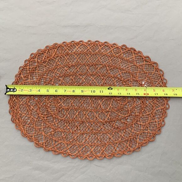 Vintage Oval Woven Wicker Rattan Straw Placemats‎ Farmhouse Boho Set of 2 - Picture 5 of 5